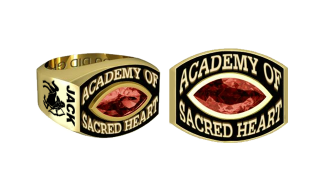 Children’s Marquise Shape Stone Class Ring